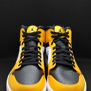 Men's Jordan 1 Mid Taxi/Black-White Size 14